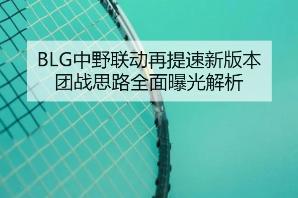BLG中野联动再提速新版本团战思路全面曝光解析
